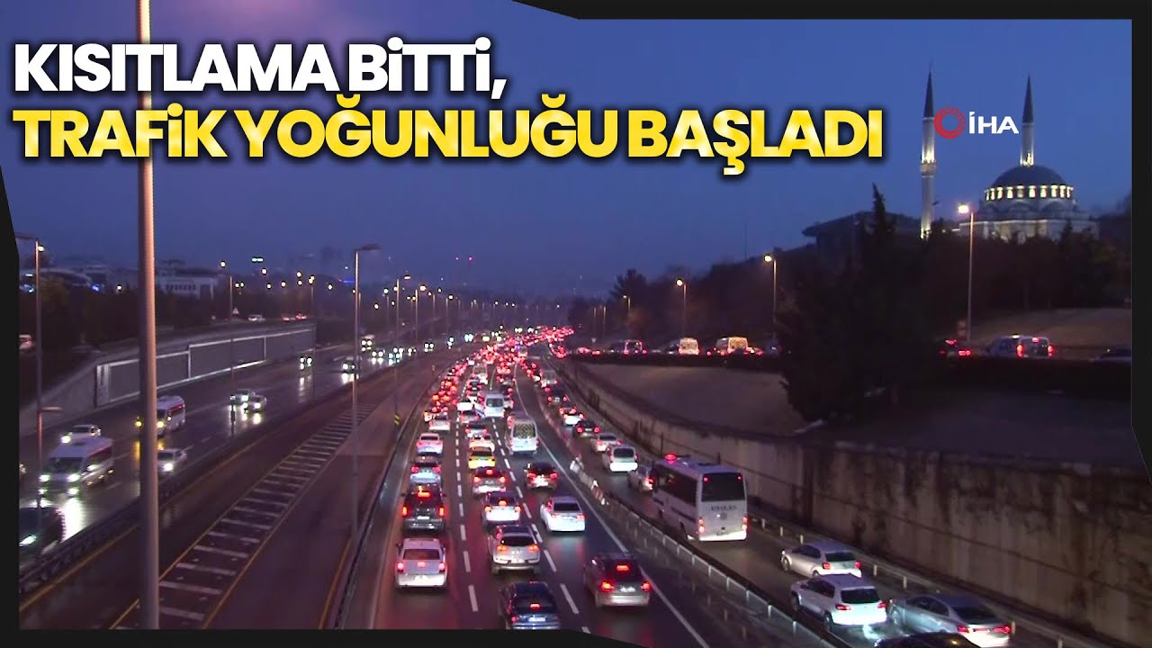 56 Saatlik Kısıtlama Sonrası 15 Temmuz Şehitler Köprüsü'nde Trafik Yoğunluğu