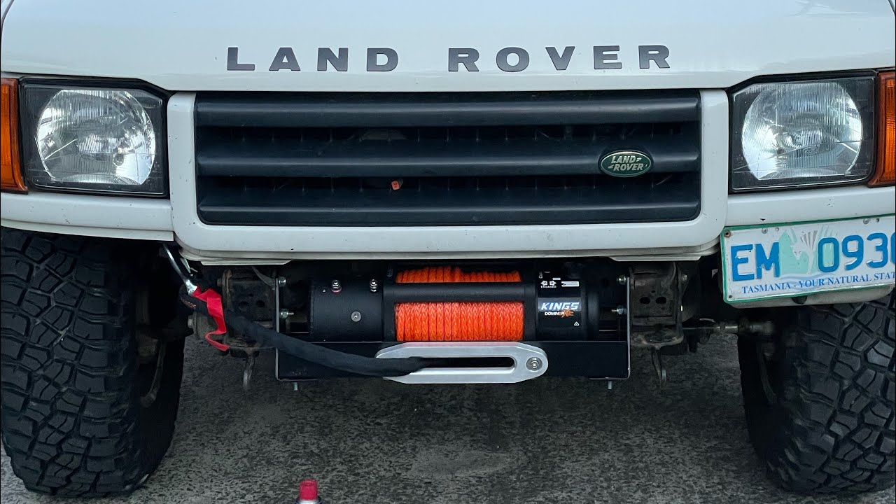 Discovery 2 winch install discreet bearmach mount remove bumper
