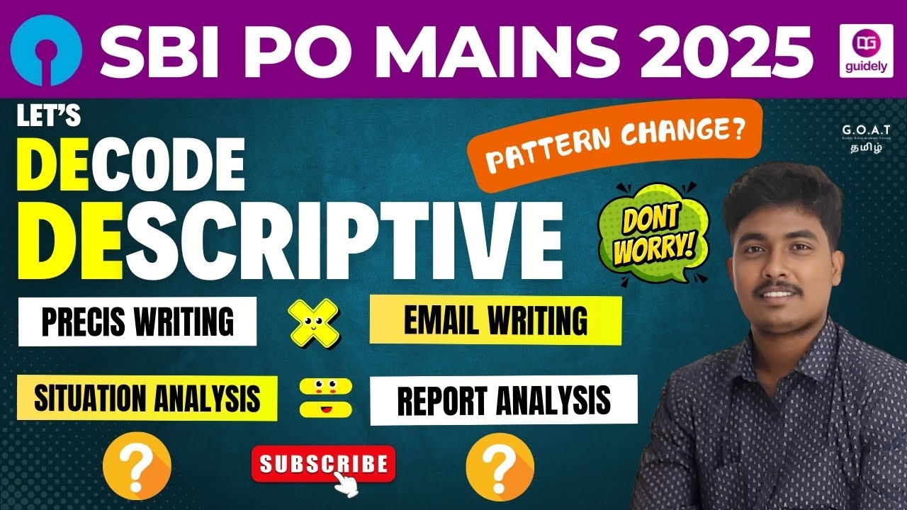 SBI PO MAINS 2025 NEW PATTERN DESCRIPTIVE WRITING | PRECIS | EMAIL | REPORTS | SITUATION ANALYSIS