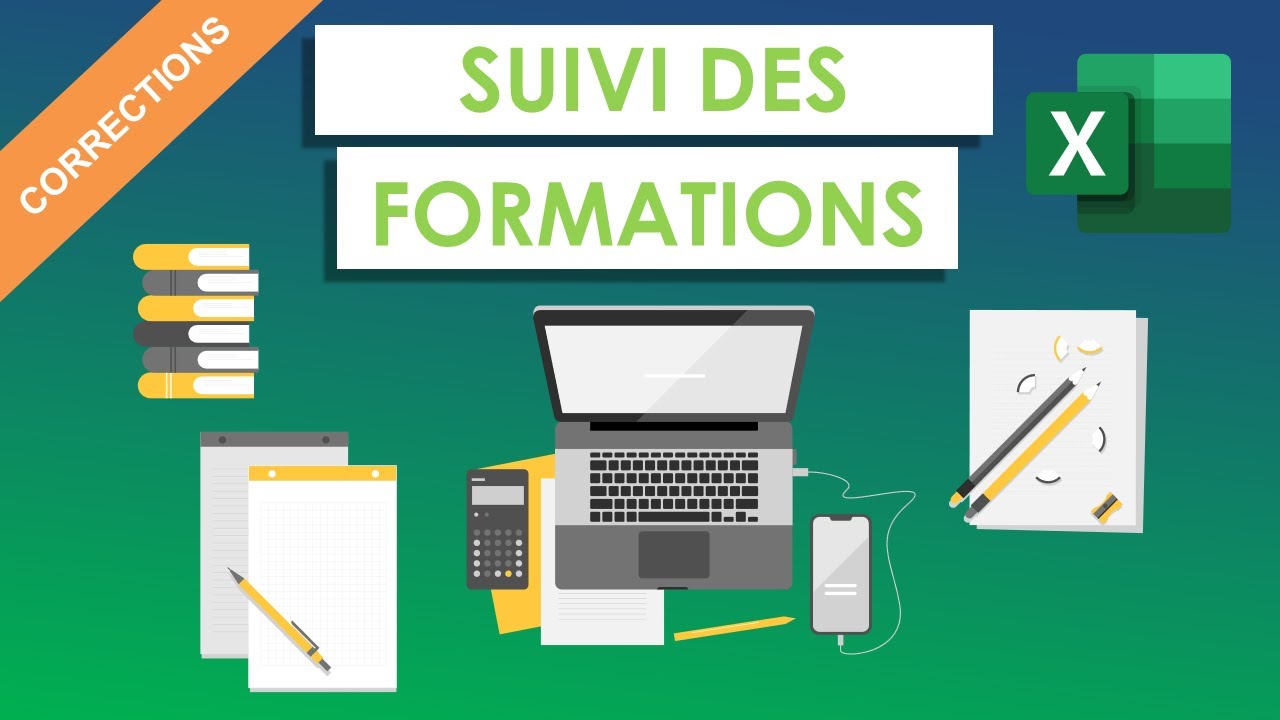 ✅Correction SUIVI FORMATIONS (examen Excel)