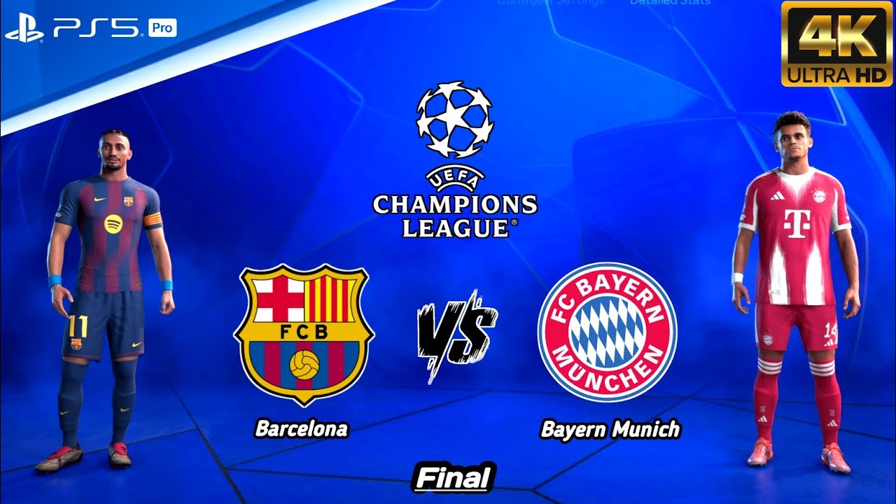 EA FC 26 - Barcelona Vs Bayern Munich Ft. Raphinha | Champions League Final [PS5™PRO 4K]