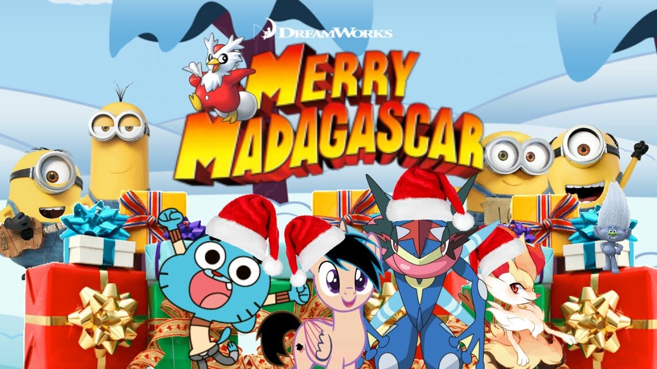 Feliz Madagascar (estilo brick) parte 1 - (inicio/el duende nocturno rojo) (especial de navidad)