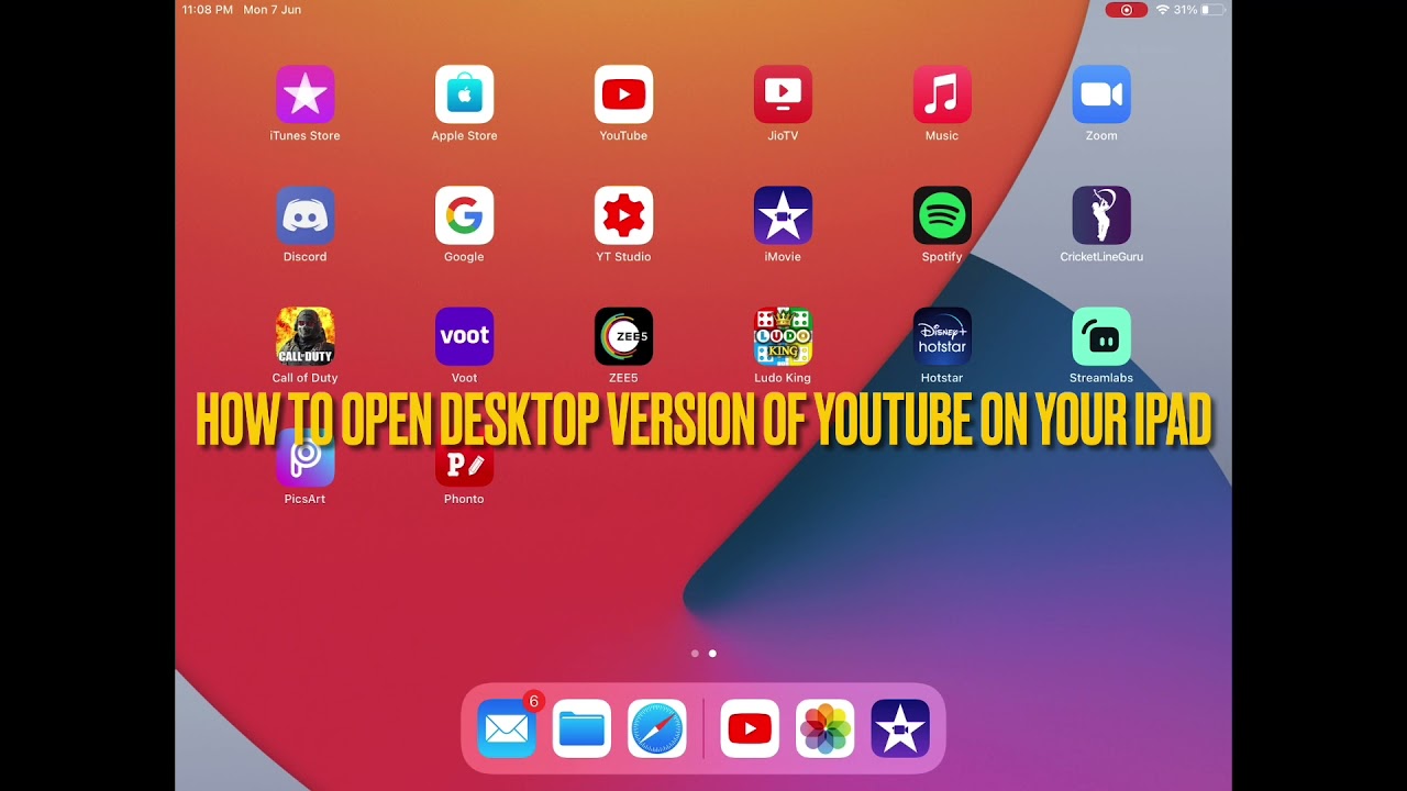 How to open desktop version of YouTube on your iPad&hellip;.. 2021