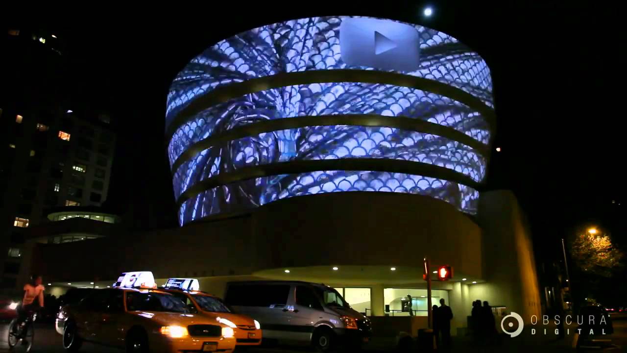 Obscura Digital mapping the Guggenheim for YouTube Play