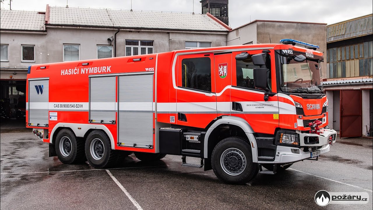 POŽÁRY.cz: Hasiči města Nymburk mají novou velkokapacitní cisternovou stříkačku Scania od WISS Czech