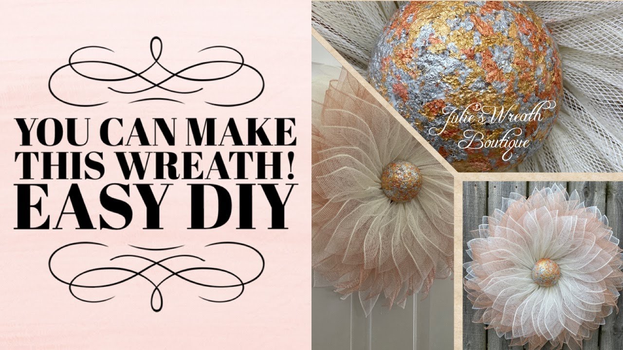 Deco Mesh Wreath Tutorial | DIY Deco Mesh Wreath | How to Make a Spring Wreath