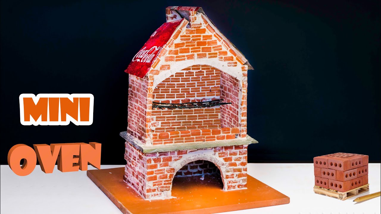 Как построить миниатюрную духовку из мини-кирпича | BRICKLAYING | Diy Mini Духовка Кирпичи