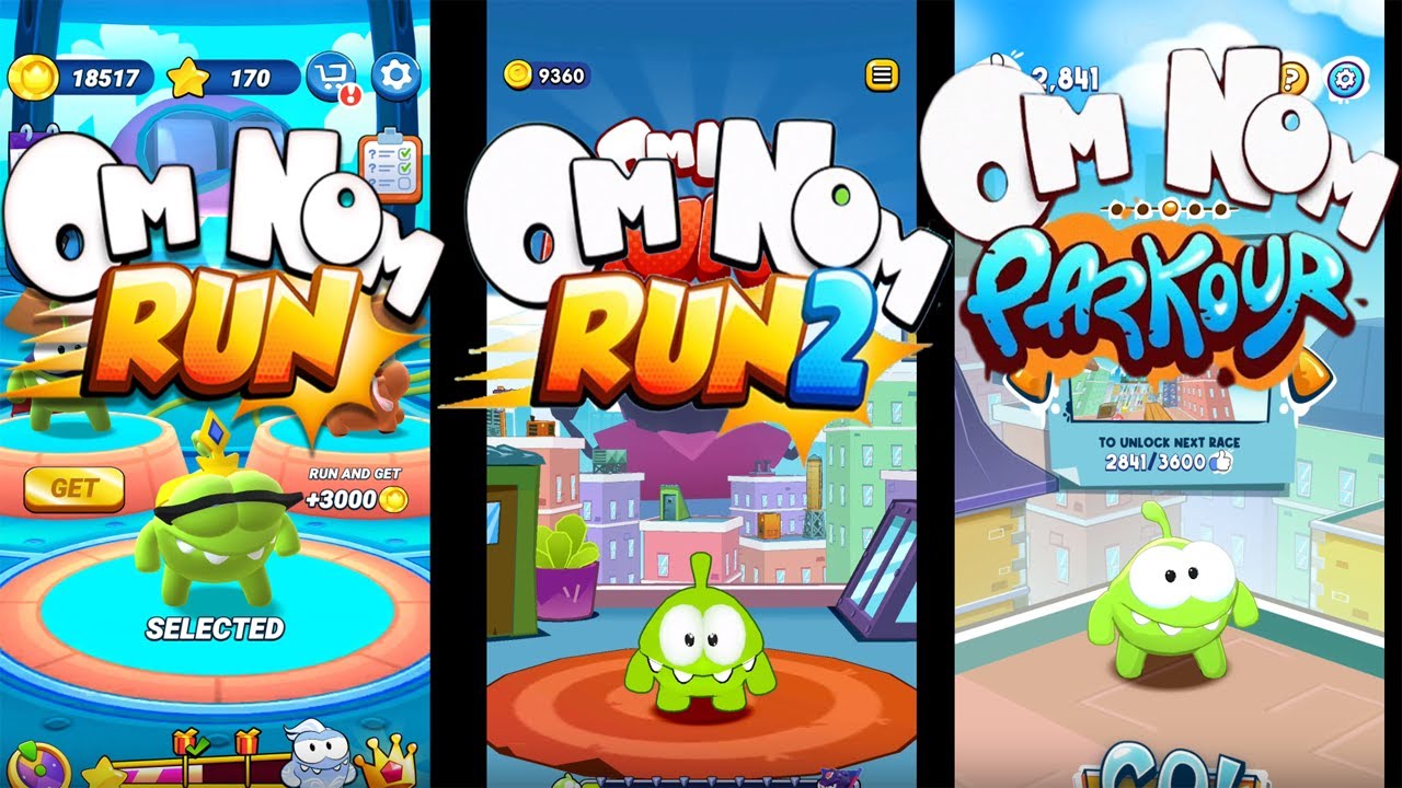 Om Nom: Run! vs. Om Nom: Run 2! vs. Om Nom: Parkour!