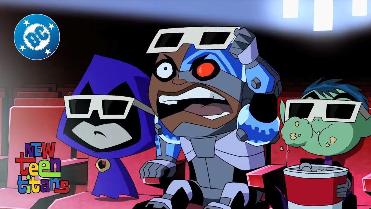 The Teen Titans Watch a 3D Movie! | New Teen Titans | DC