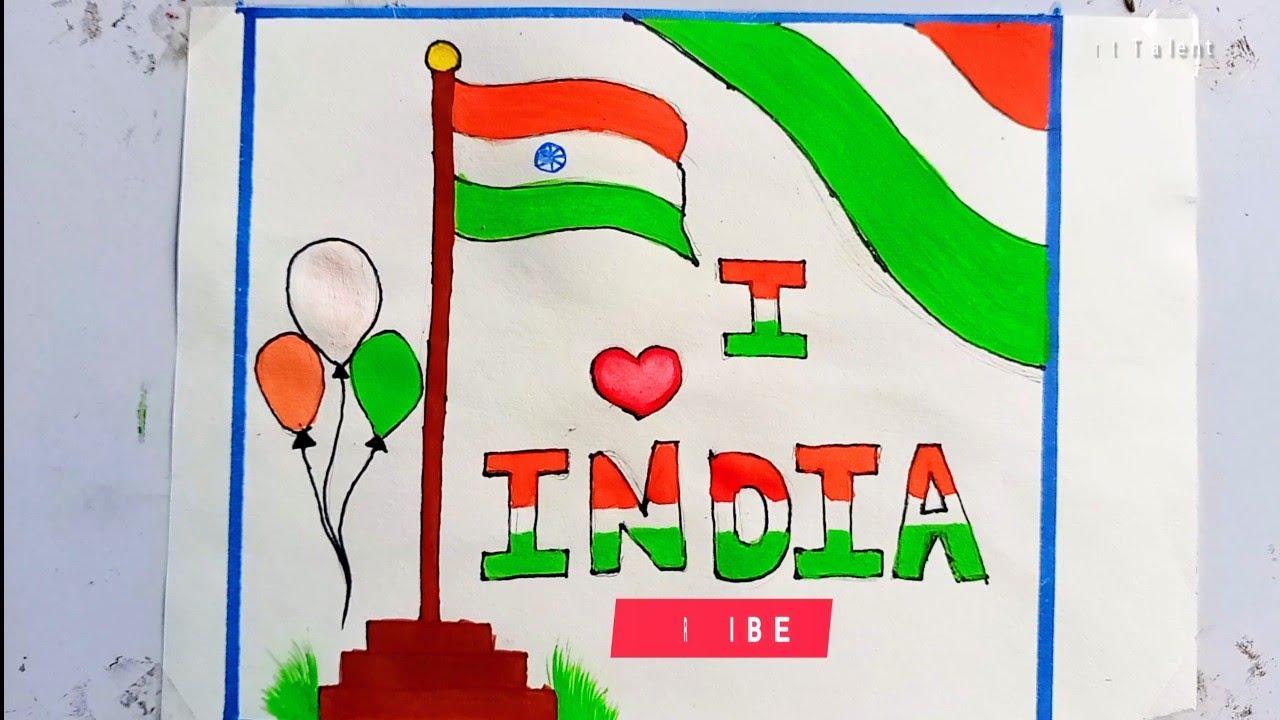 Easy Independence Day Drawing | 15 August Special Drawing Step by Step for Beginners