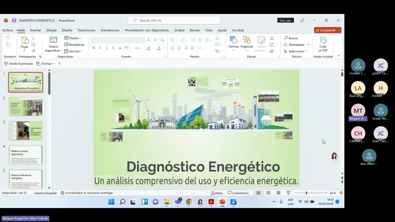 DIAGNOSTICO ENERGETICO   CONCEPTO ENERGETICO  Grabación de la reunión