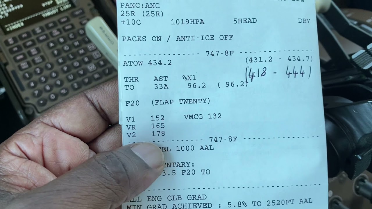Boeing 747-8 Takeoff Data