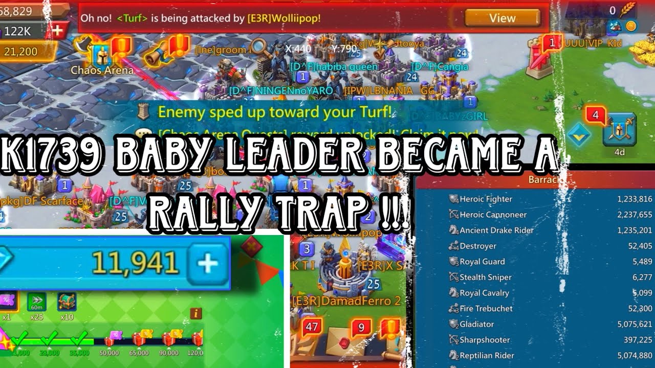 LordsMobile: K1739 crazy training troops, my baby leader is now a RALLY TRAP+ test+burned but…