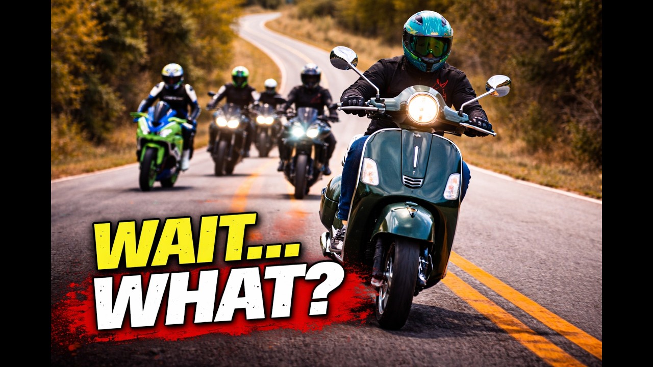 Can a Modified Vespa 300 GTV keep up with the Sport Bikes?!