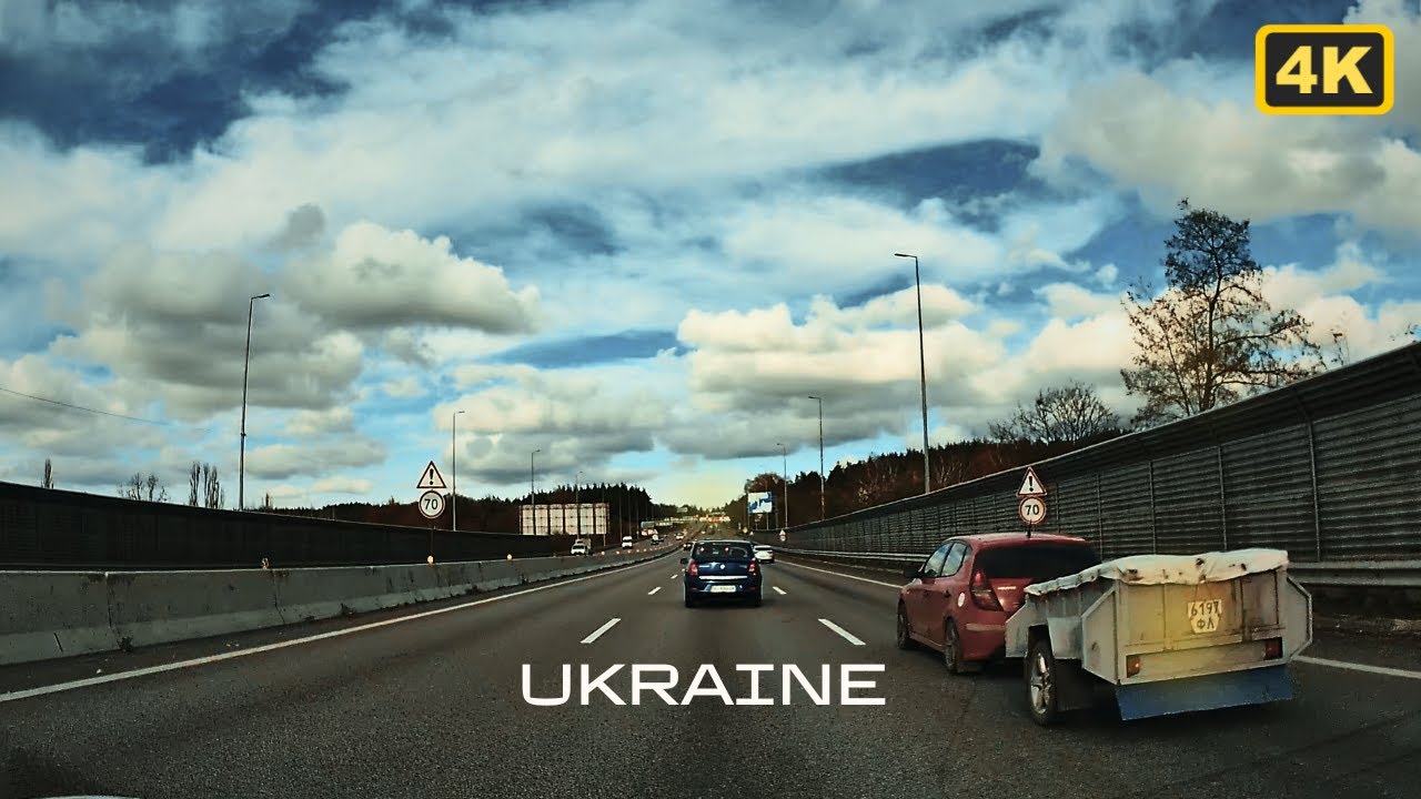 44 min Driving in Ukraine | To Kyiv Along the Odessa Highway | Late Autumn Atmosphere | 4k30fps