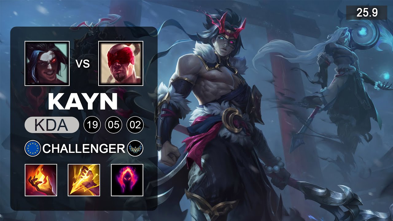 Kayn vs Lee Sin Jungle - EUW Challenger - Patch 25.9 Season 15