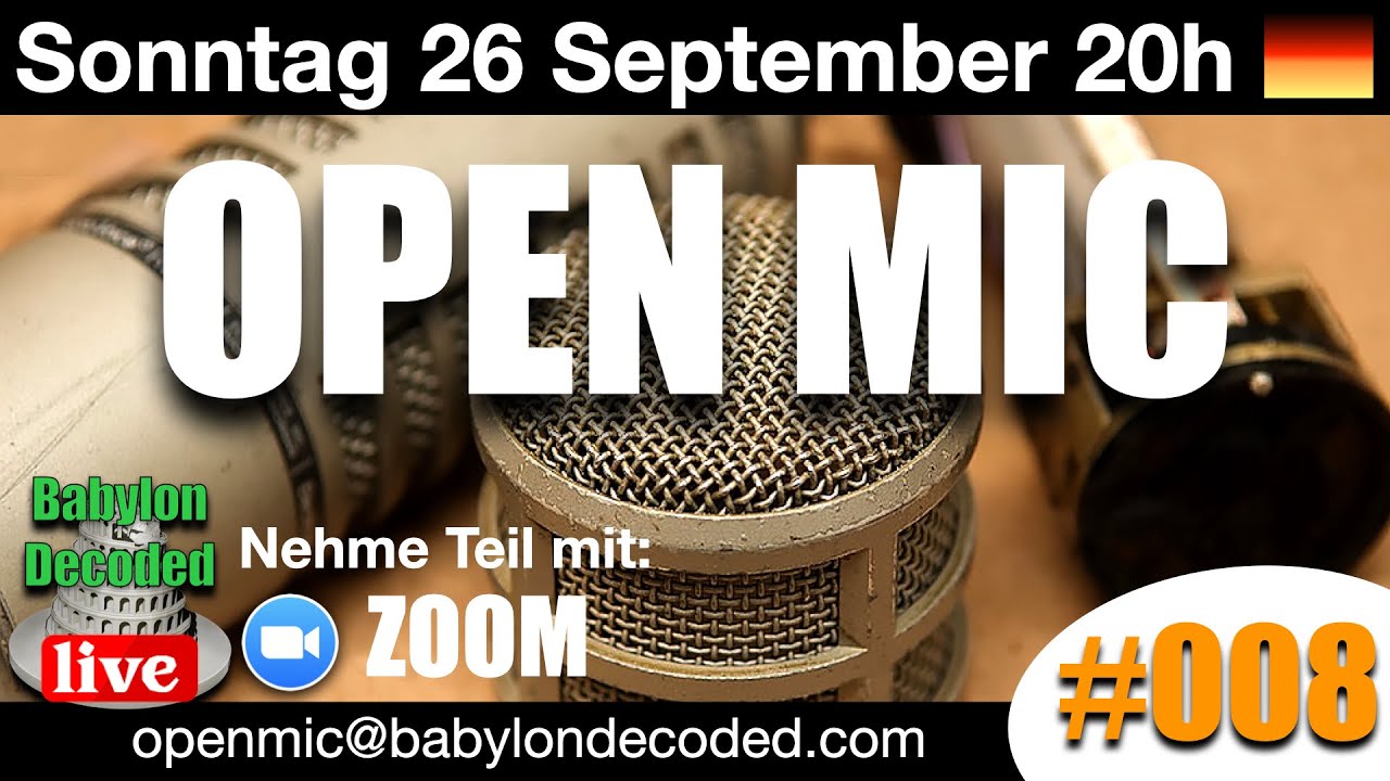 OPEN MIC #008 Deutsch - 26 September - 20h
