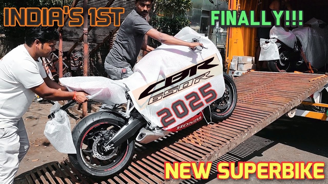 Unloading India's 1st 2025 Honda CBR650R 🏍 India Spec Model & Modification Started 🤩 #cbr650r