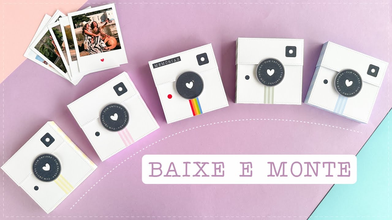 PORTA FOTO POLAROID | COMO FAZER? | MOLDE GRATUITO