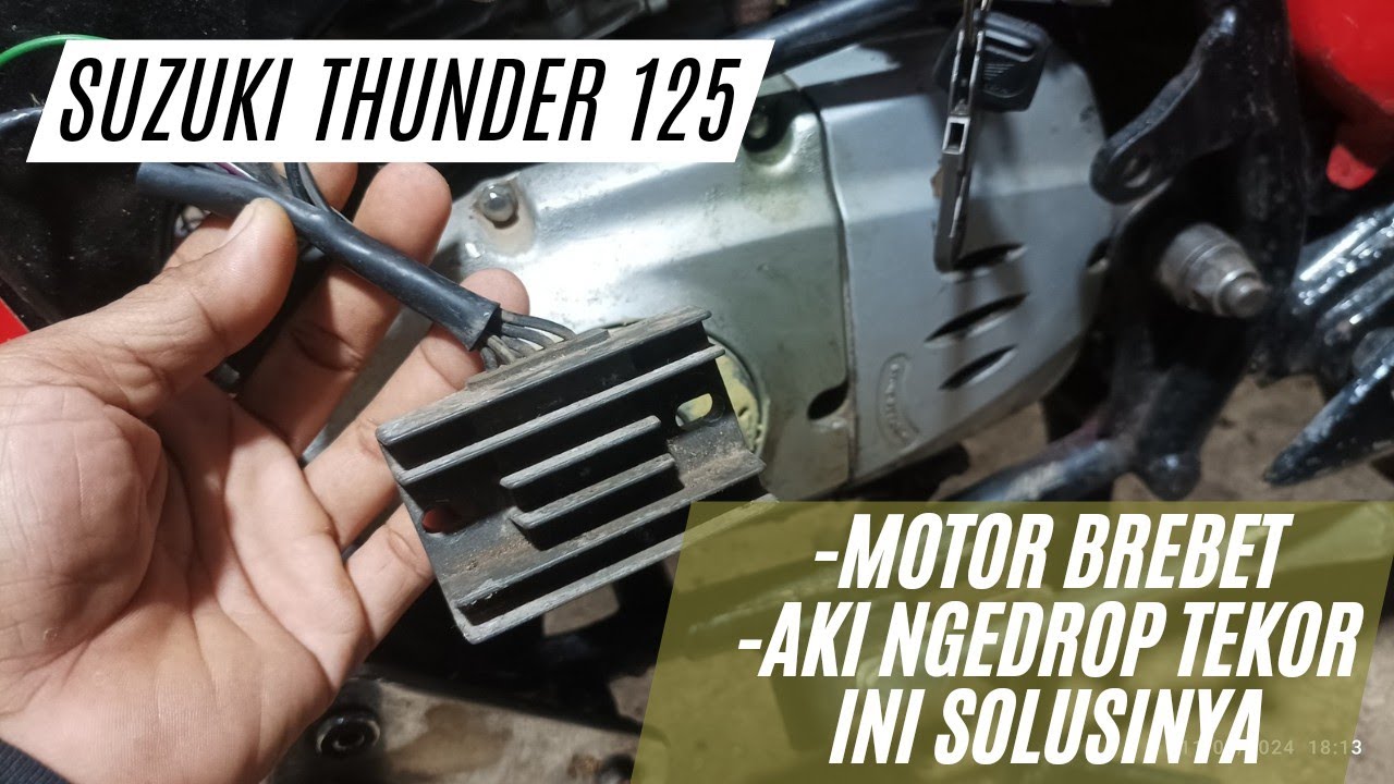 Atasi Motor Brebet, Aki Mudah Tekor Suzuki Thunder 125
