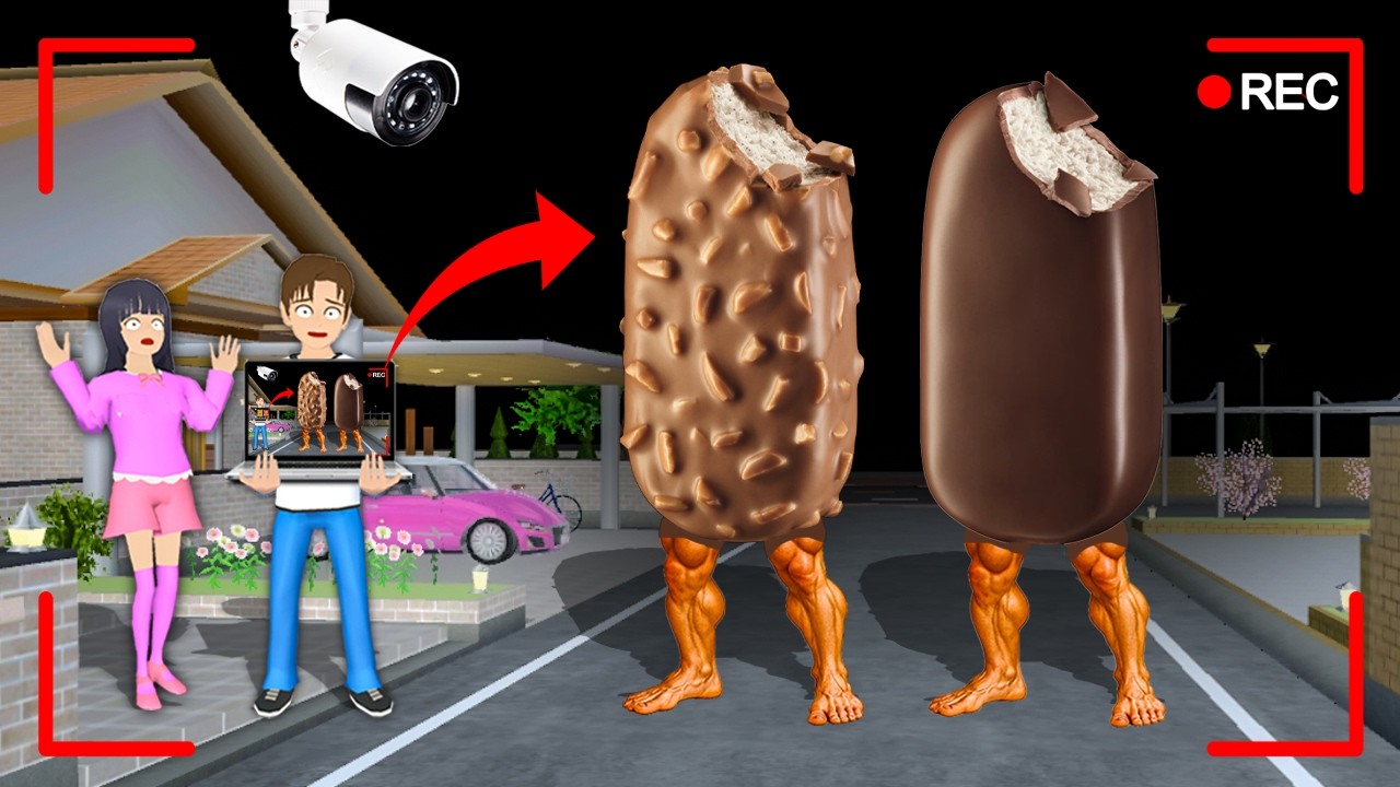 Yuta Mio Panik CCTV Merekam Anomali ES KRIM MAGNUM WALL'S di Depan U-Mart 😱 | Sakura School Simulato