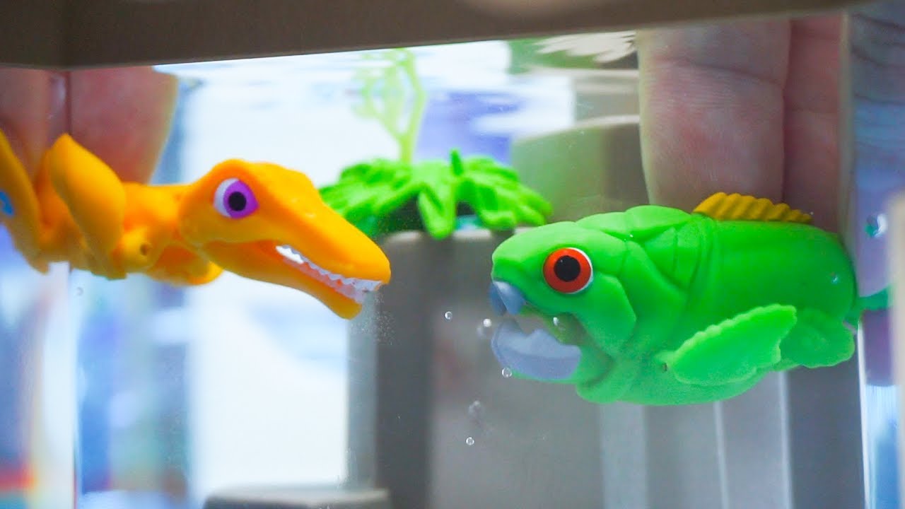 Dino Mecard Dunkleosteus Mosasaurus Plesiosaurus Play in Playmobil Waterpark Playset | ToyMoon