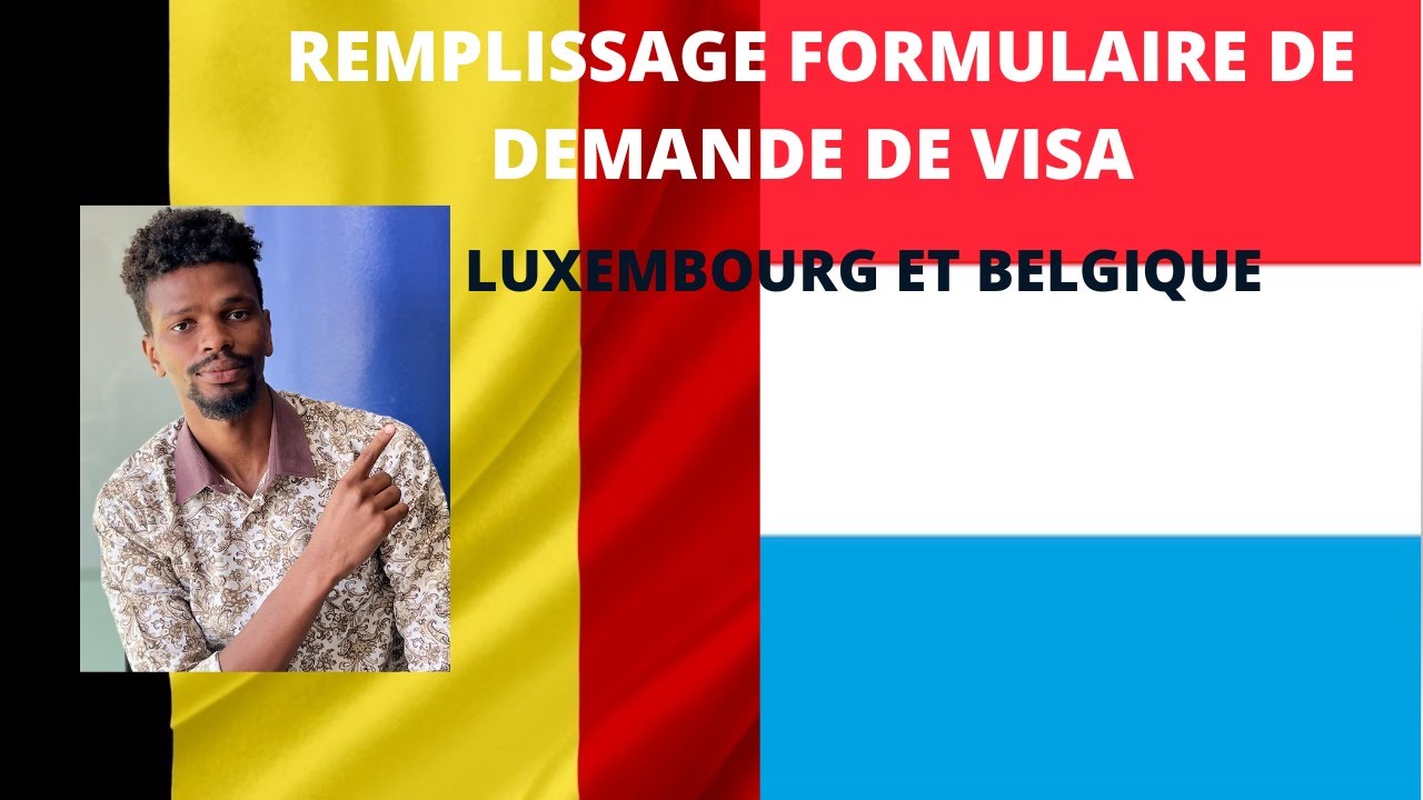Remplissages du formulaire en ligne pour demander un visa Luxembourg et Belgique