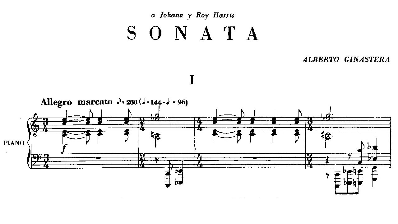 Alberto Ginastera - Piano Sonata No. 1 (1952)