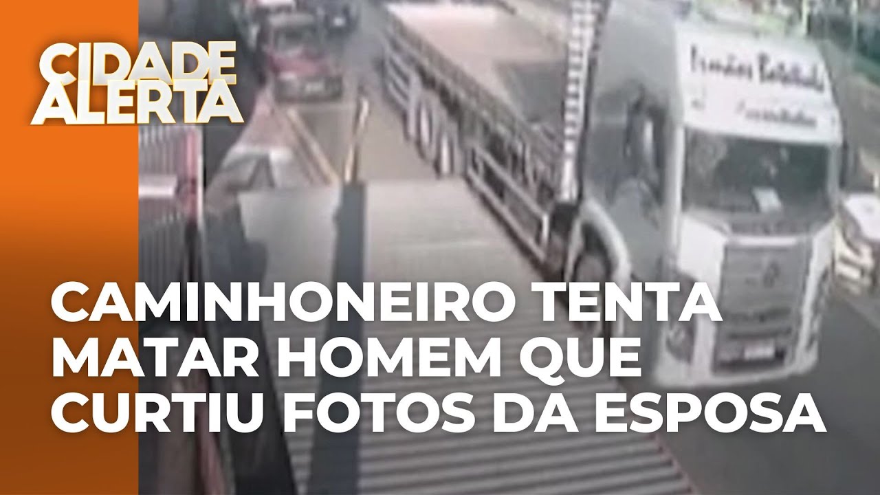 Caminhoneiro tenta matar homem que curtiu fotos de sua esposa nas redes sociais