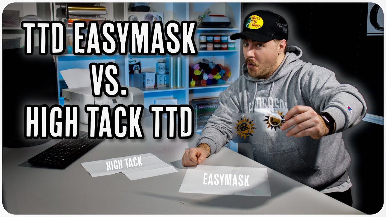 TTD EASYMASK VS. HIGH TACK TTD | My Craft Source | Printed Pattern HTV | Easymask | High Tack TTD