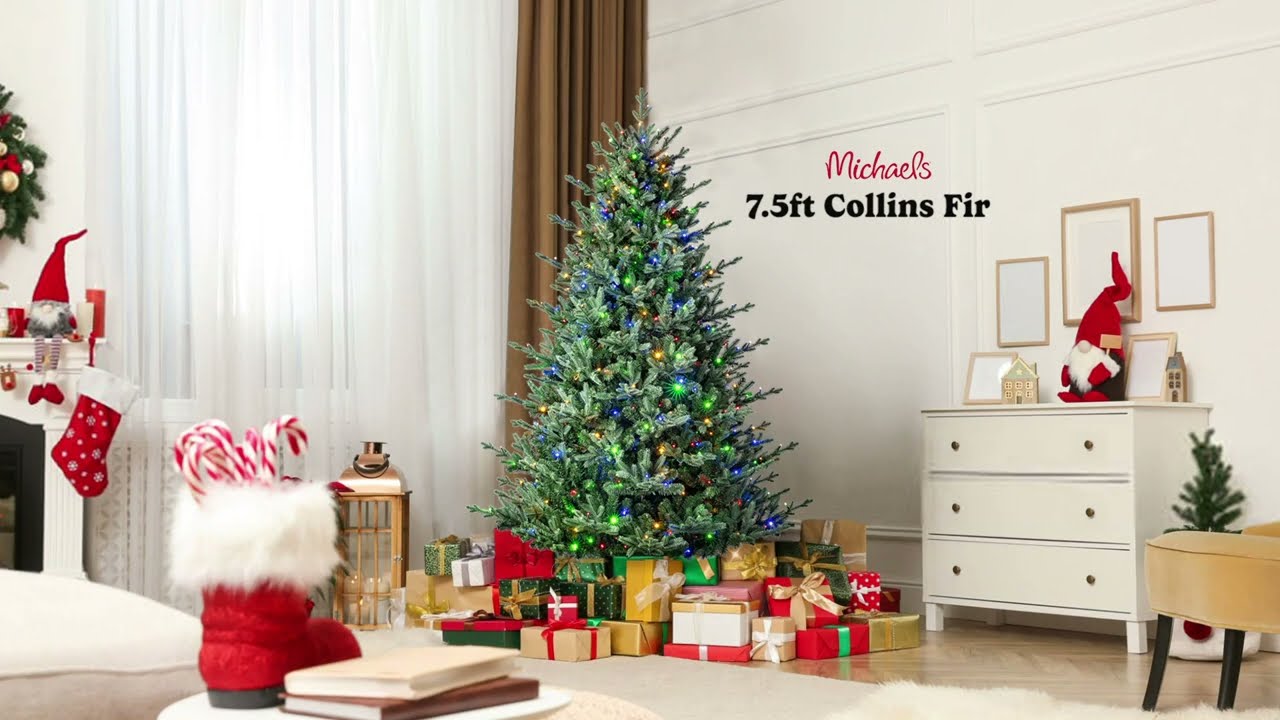 10742809: 7.5ft. Pre-Lit Collins Fir Artificial Christmas Tree, Color Changing Mini LED | Michaels