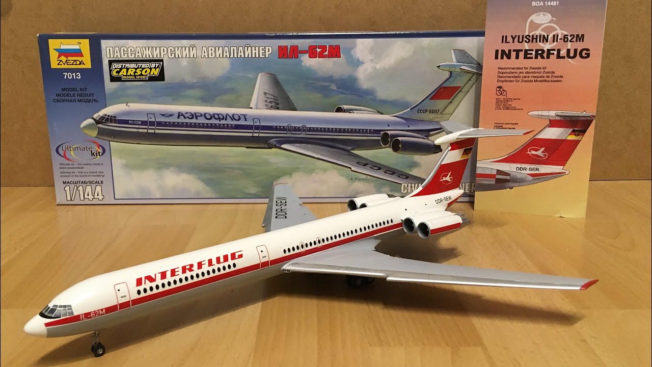 Assembly / Zvezda 1/144 scale Iljushin IL62M Interflug / Zocker J