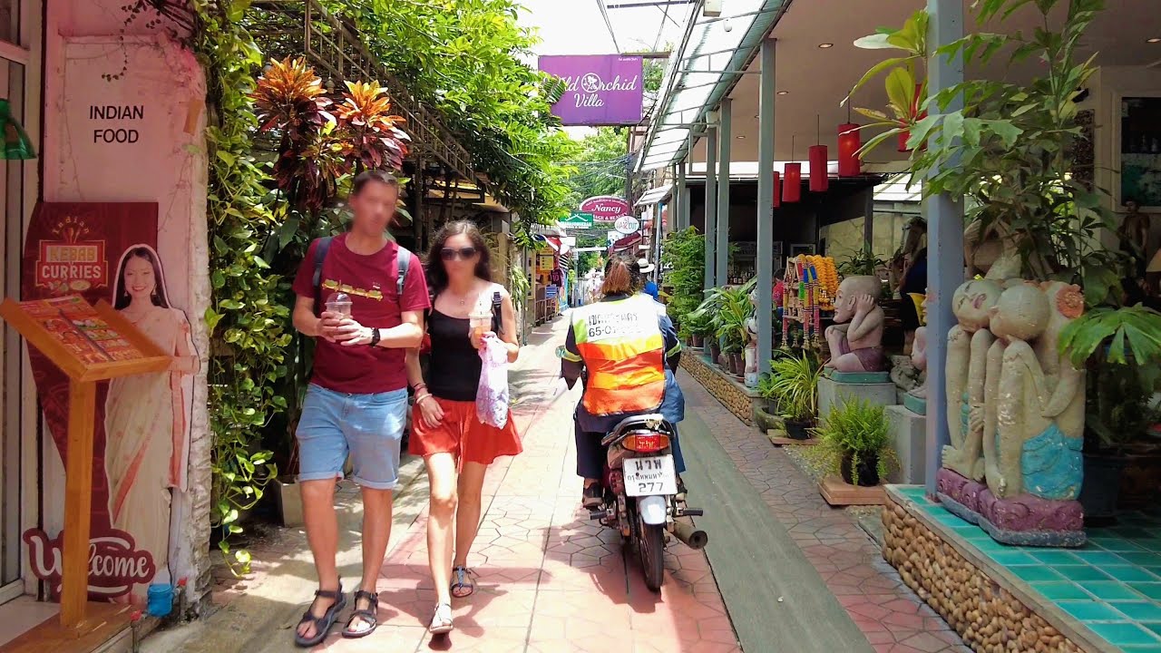 4K 🇹🇭 Walking Rambuttri (Backpacker Area) in Bangkok, Thailand