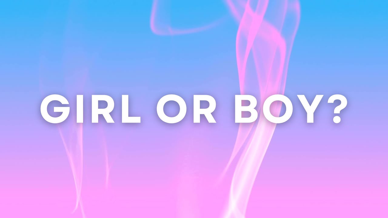 Animated Gender Reveal Banner | Pink & Blue Background | Digital Backdrop for TV & Events
