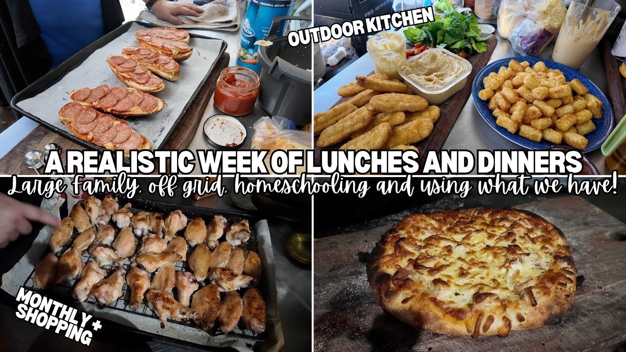 A Week of Meals in our outdoor kitchen at the end of a monthly grocery period! - Off Grid Australia