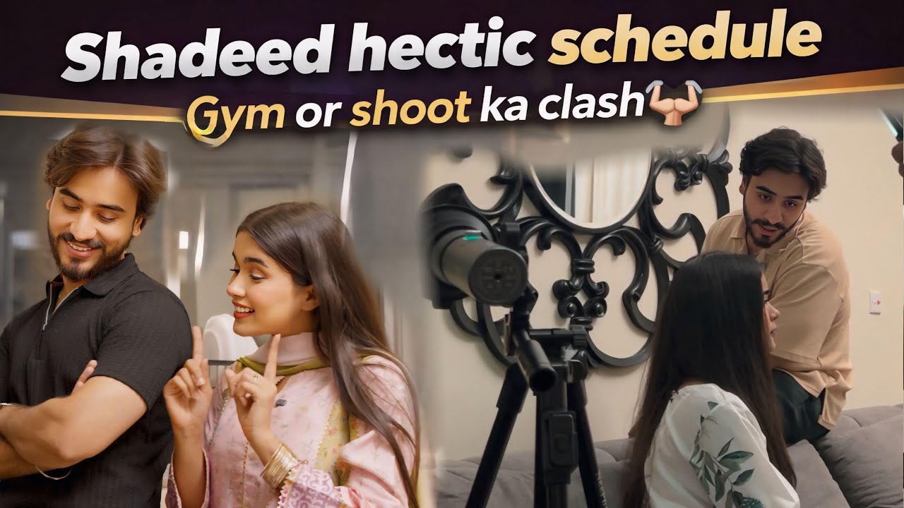 Shoot pay raza se acting karwayi 😂 mere workout pay shaq kiun???