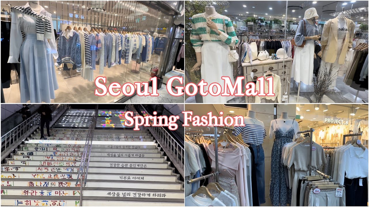SHOPPING IN Korea 🇰🇷 | Spring fashion haul at GotoMall underground shopping center 🛍️🏢