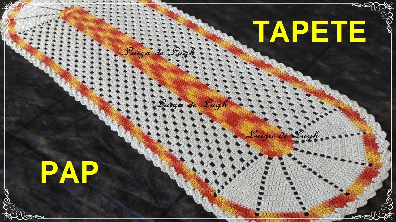 Tapete de crochê (1 metro e 30 cm de comprimento) #LuizadeLugh