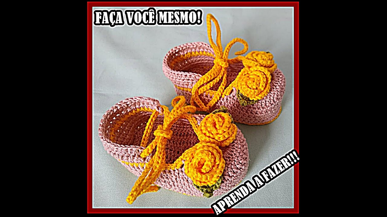 SAPATINHO PARA BEBÊ EM CROCHÊ - VEJA O PASSO A PASSO!!! FÁCIL DE FAZER!