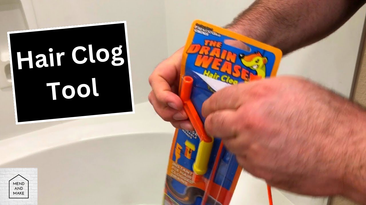 Как прочистить слив с помощью набора инструментов Drain Weasel Hair Clog Tool Kit