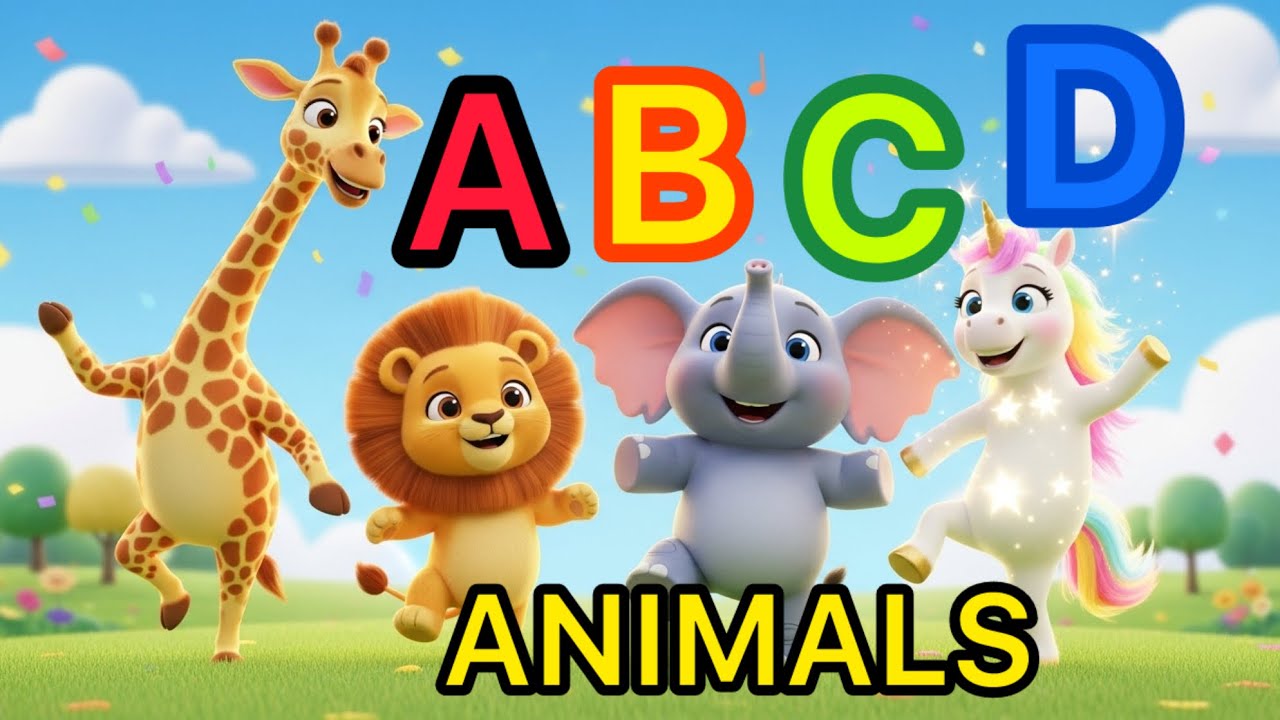 ABC Animals Song 🦄🐘🦁 | Fun Alphabet Song for Kids & Toddlers #abcd #animals #viral 