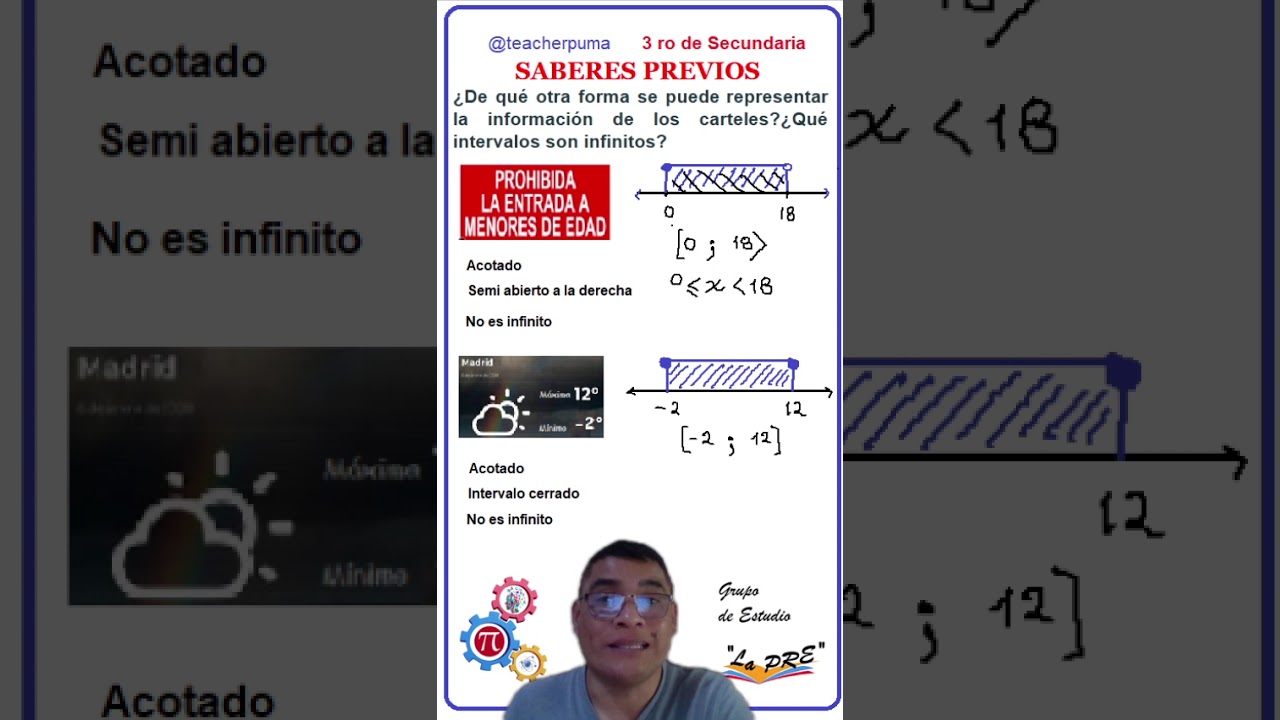INTERVALOS EN LOS NÚMEROS REALES _Tercero de Secundaria _  #matemática #aritmetica #viral #parati