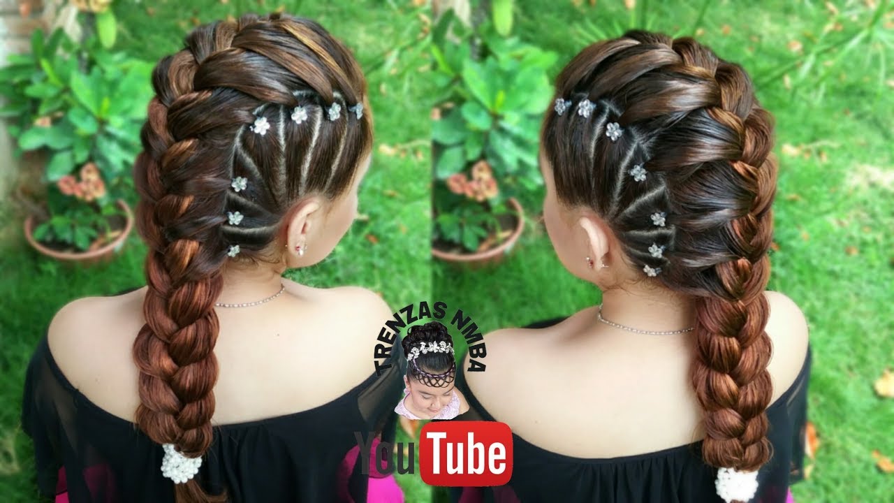 PEINADO ELEGANTE FÁCIL|TRENZA  GRADUACIONES BODAS XV AÑOS |COLABORACIÓN  LITTLE_PRINCESS_HAIRTYLE