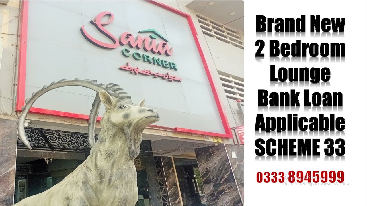 Sania Corner Gulzar-e-Hijri Scheme 33 Bank Loan Applicable New 2 Bed Drawing Dining Room Apartment