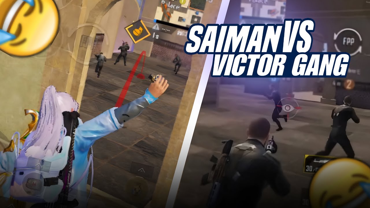 Saiman vs Victor Gang 🤣 | 1v4 streamer 🔥#bgmi #pubgmobile 