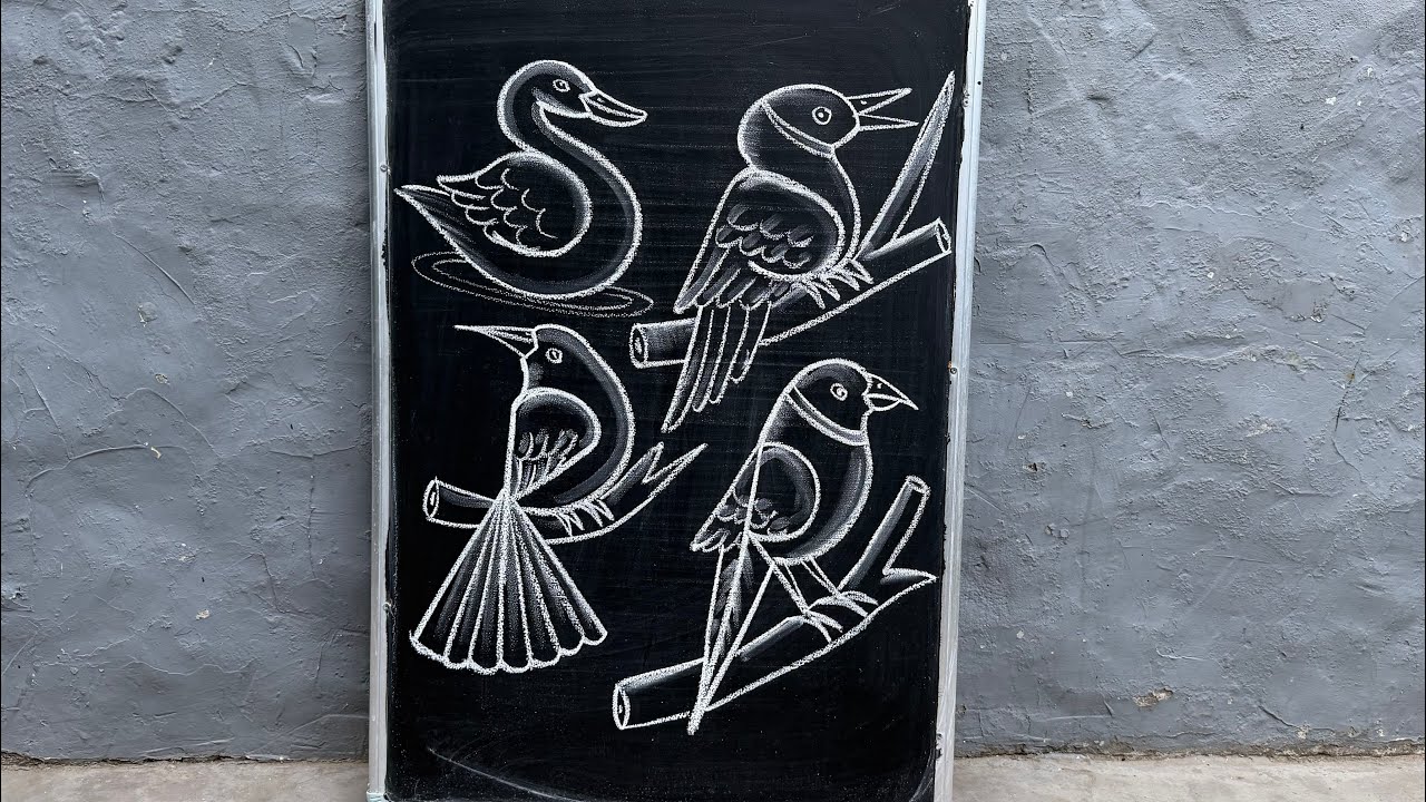 How to draw birds very easy ||🦆🦜|| #birdart #birdsketch #viralart 