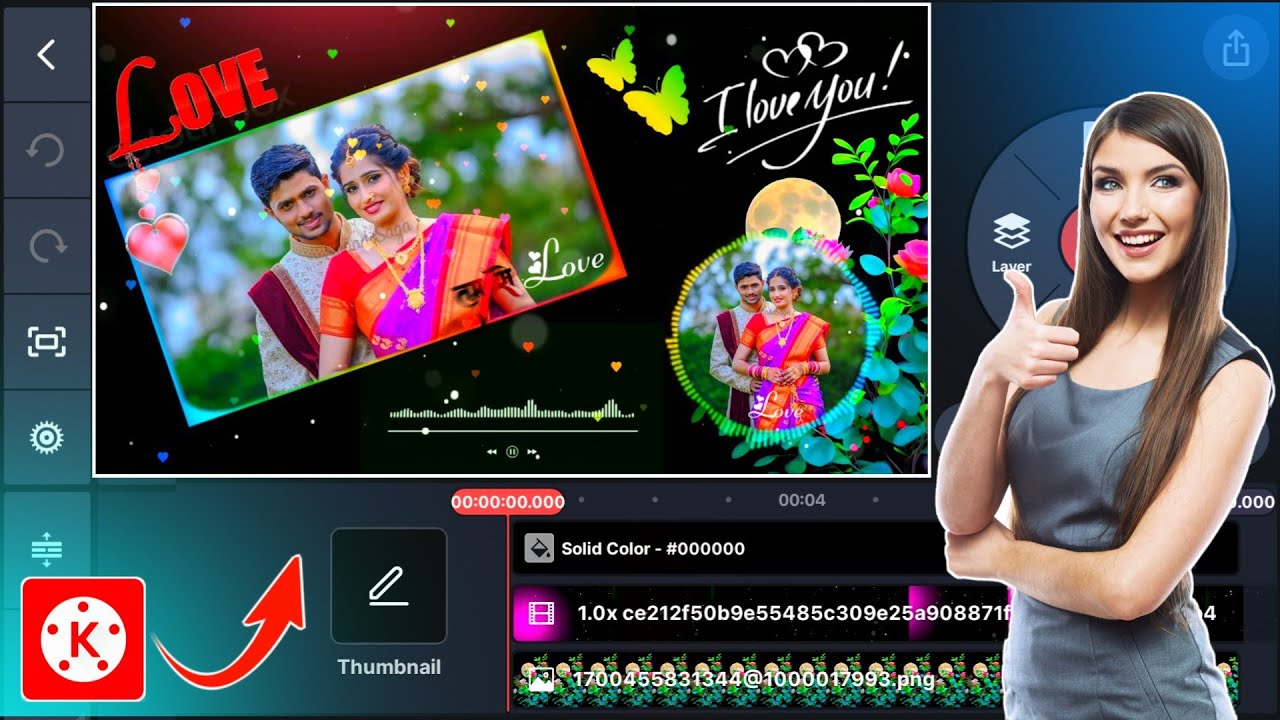 Love status video editing in mobile | Kinemaster video editing
