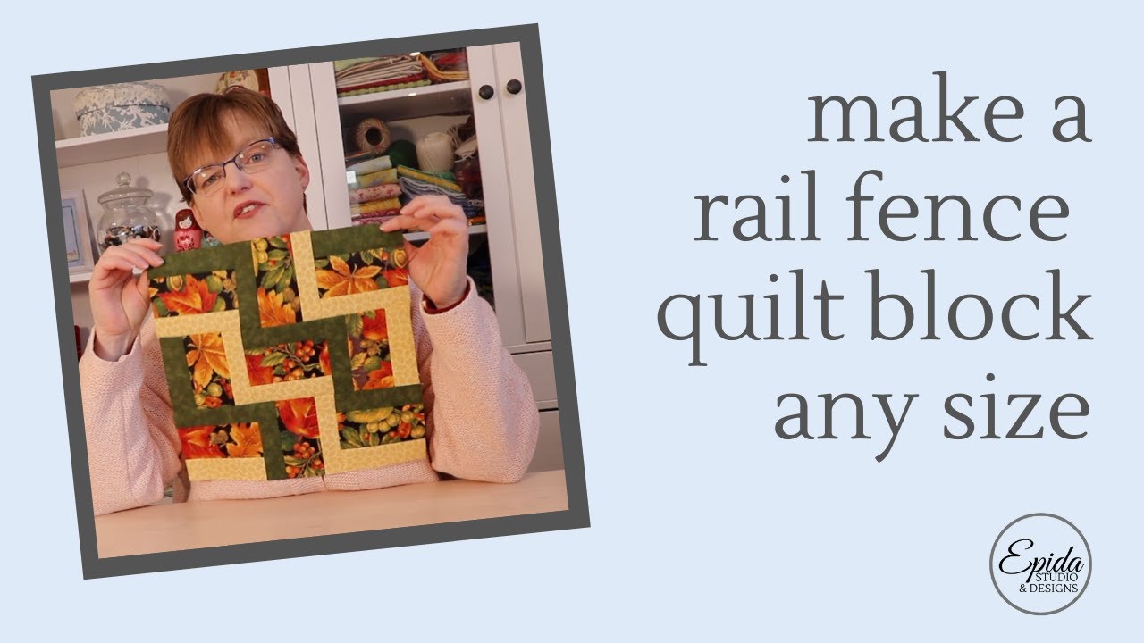 Make a rail fence quilt block any size