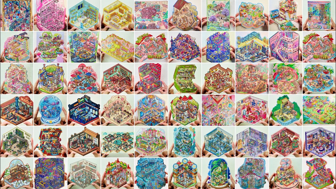 Scene Stickers Collection ✂️ Immersive Scenery Building 🎨 High-Detail Handcraft