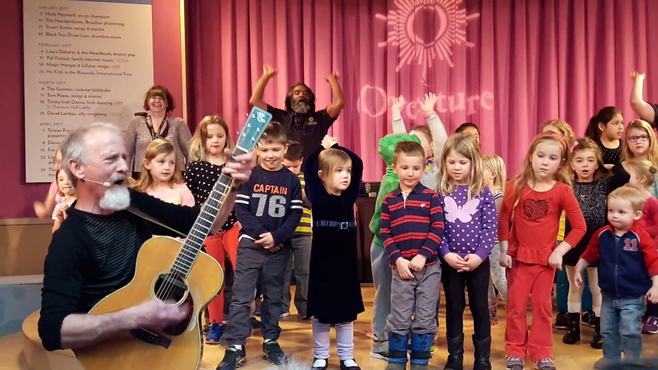 Aiden on stage with Tom Pease Belly Button song